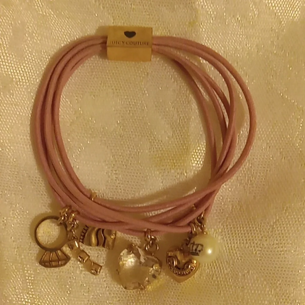 Juicy Couture pink stretch charm bracelet